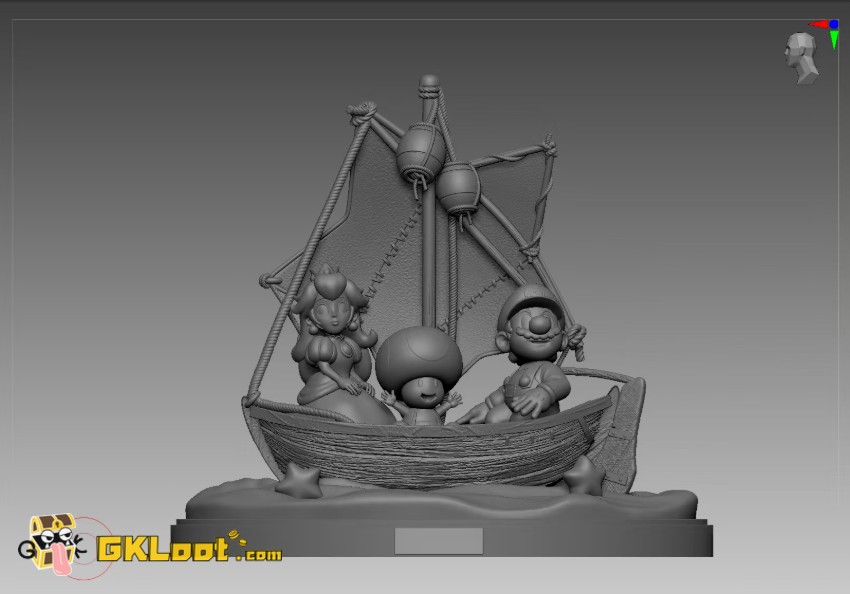 Chao She Studio Super Mario Mario Statue w/ LED - View 2 Chao She Studio Super Mario Mario Statue w/ LED - View 2