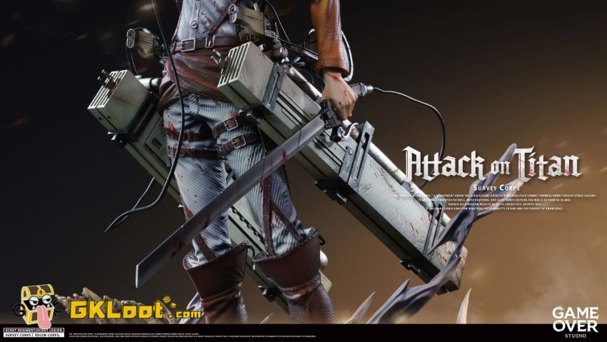 Game Over Studio Attack on Titan Levi Ackerman Statue - View 4 Game Over Studio Attack on Titan Levi Ackerman Statue - View 4