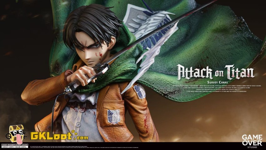 Game Over Studio Attack on Titan Levi Ackerman Statue - View 5 Game Over Studio Attack on Titan Levi Ackerman Statue - View 5