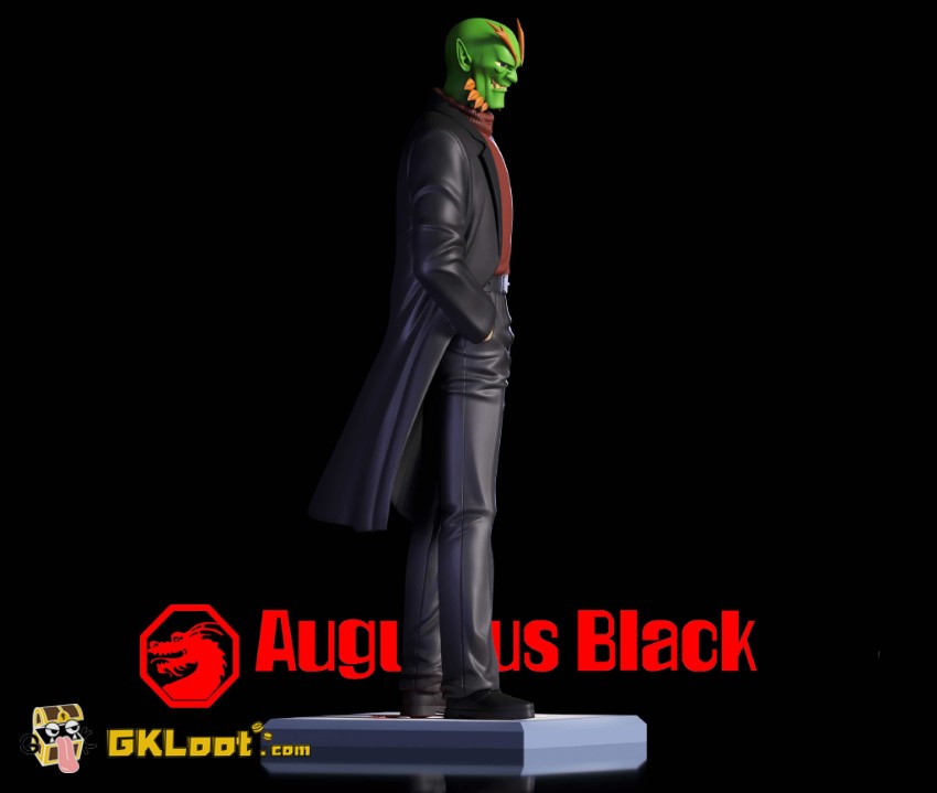 12 Talisman Studio Jackie Chan Adventures Augustus Black Statue - View 7 12 Talisman Studio Jackie Chan Adventures Augustus Black Statue - View 7
