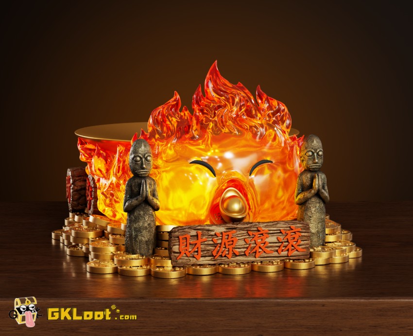 Wawa Studio Howl's Moving Castle Calcifer Statue - View 6 Wawa Studio Howl's Moving Castle Calcifer Statue - View 6