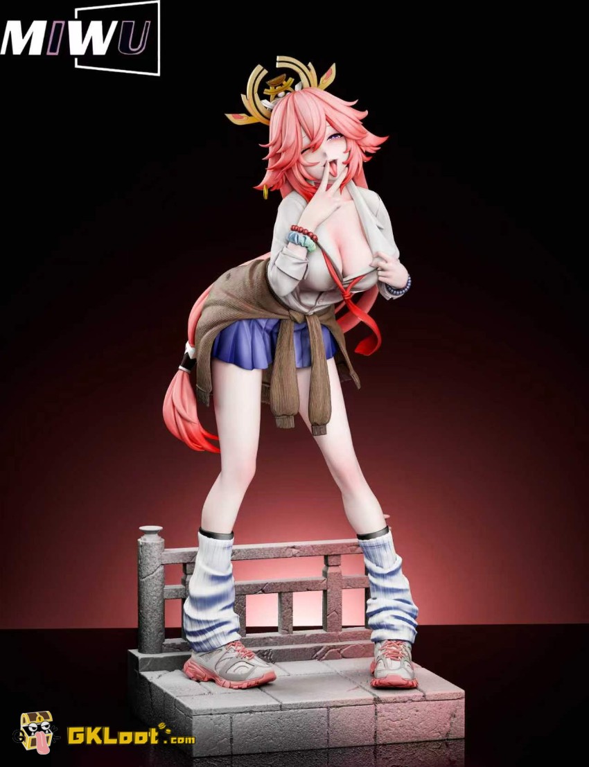 Miwu Studio 1/6 Genshin Impact Raiden Shogun & Yae Miko Statue - View 10 Miwu Studio 1/6 Genshin Impact Raiden Shogun & Yae Miko Statue - View 10