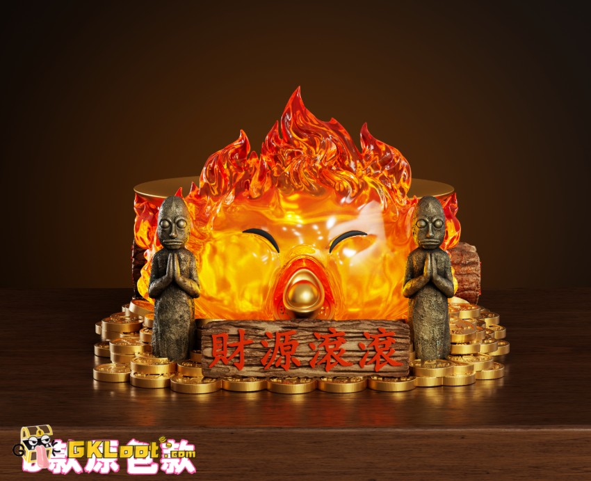 Wawa Studio Howl's Moving Castle Calcifer Statue - View 2 Wawa Studio Howl's Moving Castle Calcifer Statue - View 2