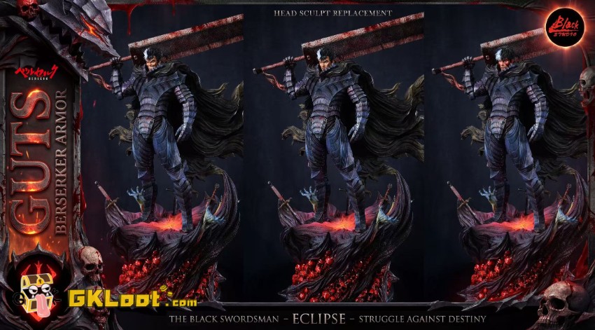 Black Studio Berserk Guts Statue - View 4 Black Studio Berserk Guts Statue - View 4