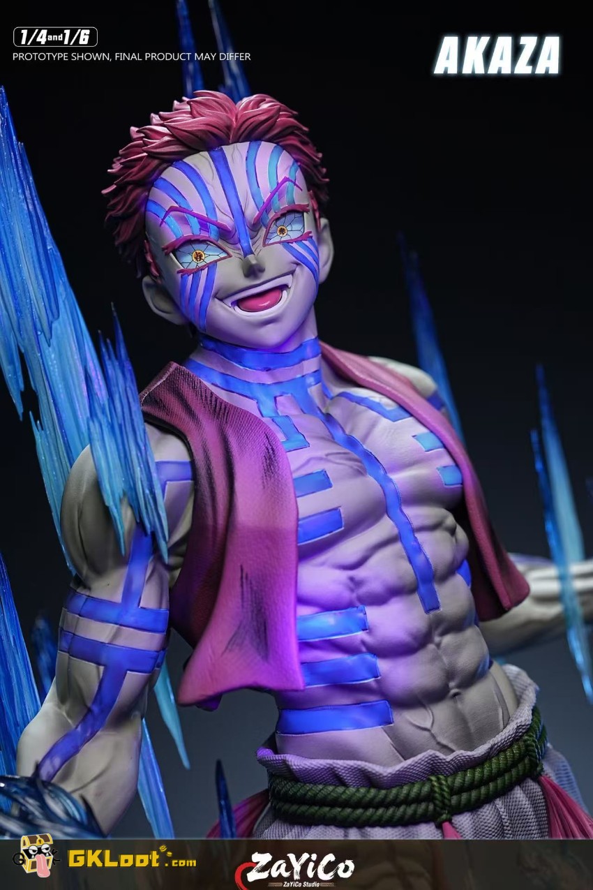 Zayico Studio Demon Slayer Akaza Statue w/ LED - View 5 Zayico Studio Demon Slayer Akaza Statue w/ LED - View 5