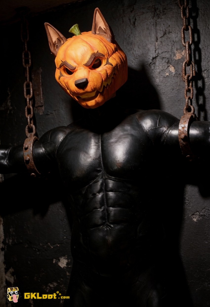 Shibadon Studio Original Pumpkin Head Mask w/ LED - View 2 Shibadon Studio Original Pumpkin Head Mask w/ LED - View 2