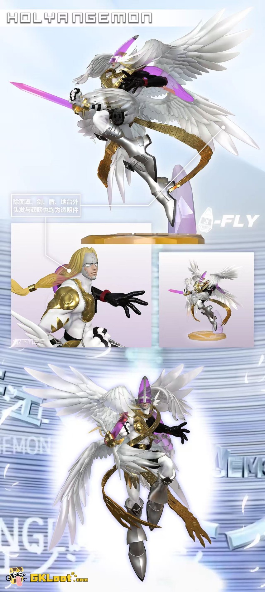 JB Studio MH Digimon Holy Angemon Statue - View 2 JB Studio MH Digimon Holy Angemon Statue - View 2
