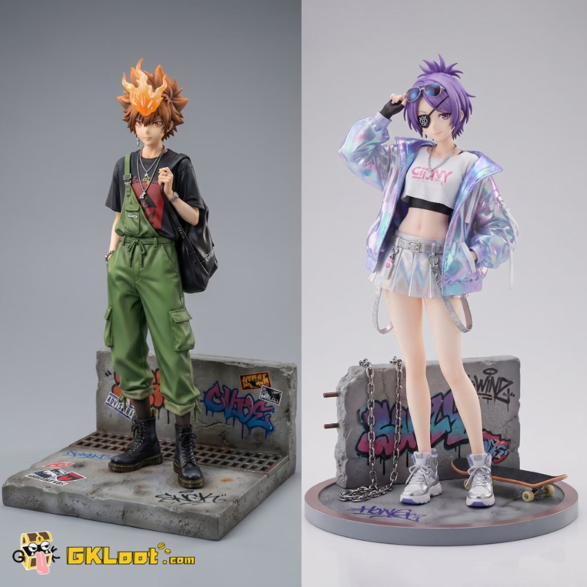 Koko Studio Katekyo Hitman Reborn Chrome Dokuro & Reborn Tsunayoshi Statue - View 1 Koko Studio Katekyo Hitman Reborn Chrome Dokuro & Reborn Tsunayoshi Statue - View 1