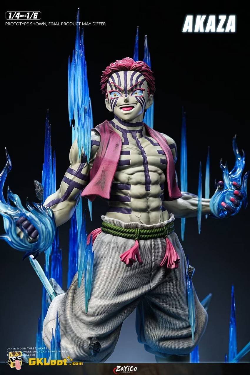 Zayico Studio Demon Slayer Akaza Statue w/ LED - View 10 Zayico Studio Demon Slayer Akaza Statue w/ LED - View 10
