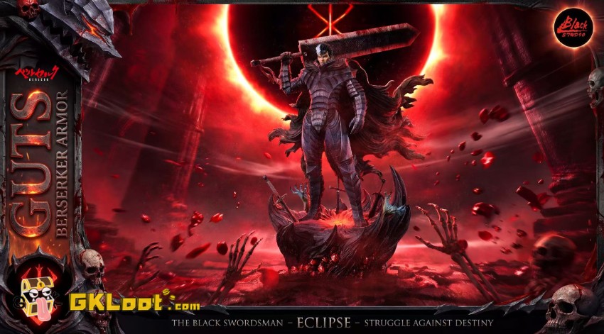 Black Studio Berserk Guts Statue - View 2 Black Studio Berserk Guts Statue - View 2