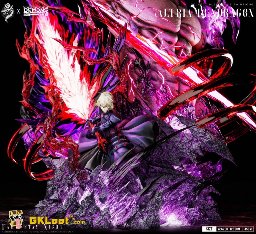 Lue Ying & Demons Studio 1/6 Fate/Stay Night Saber Artoria Pendragon Statue w/ LED - View 7 Lue Ying & Demons Studio 1/6 Fate/Stay Night Saber Artoria Pendragon Statue w/ LED - View 7
