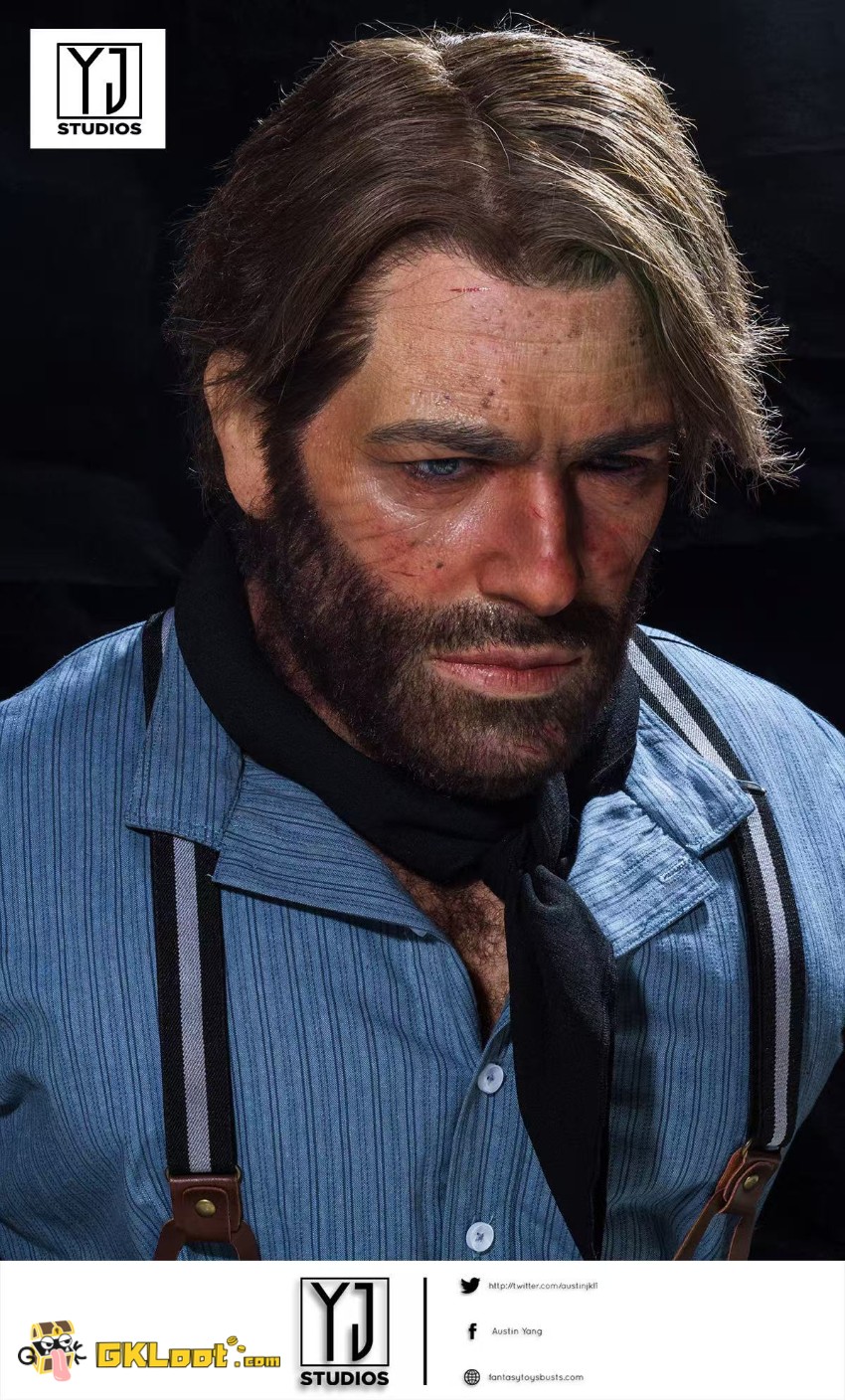 YJ Studio 1/1 Red Dead Redemption Arthur Morgan Bust Statue - View 8 YJ Studio 1/1 Red Dead Redemption Arthur Morgan Bust Statue - View 8