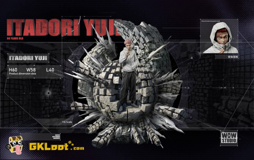 WOW Studio 1/6 Jujutsu Kaisen Itadori Yuji Statue - View 2 WOW Studio 1/6 Jujutsu Kaisen Itadori Yuji Statue - View 2