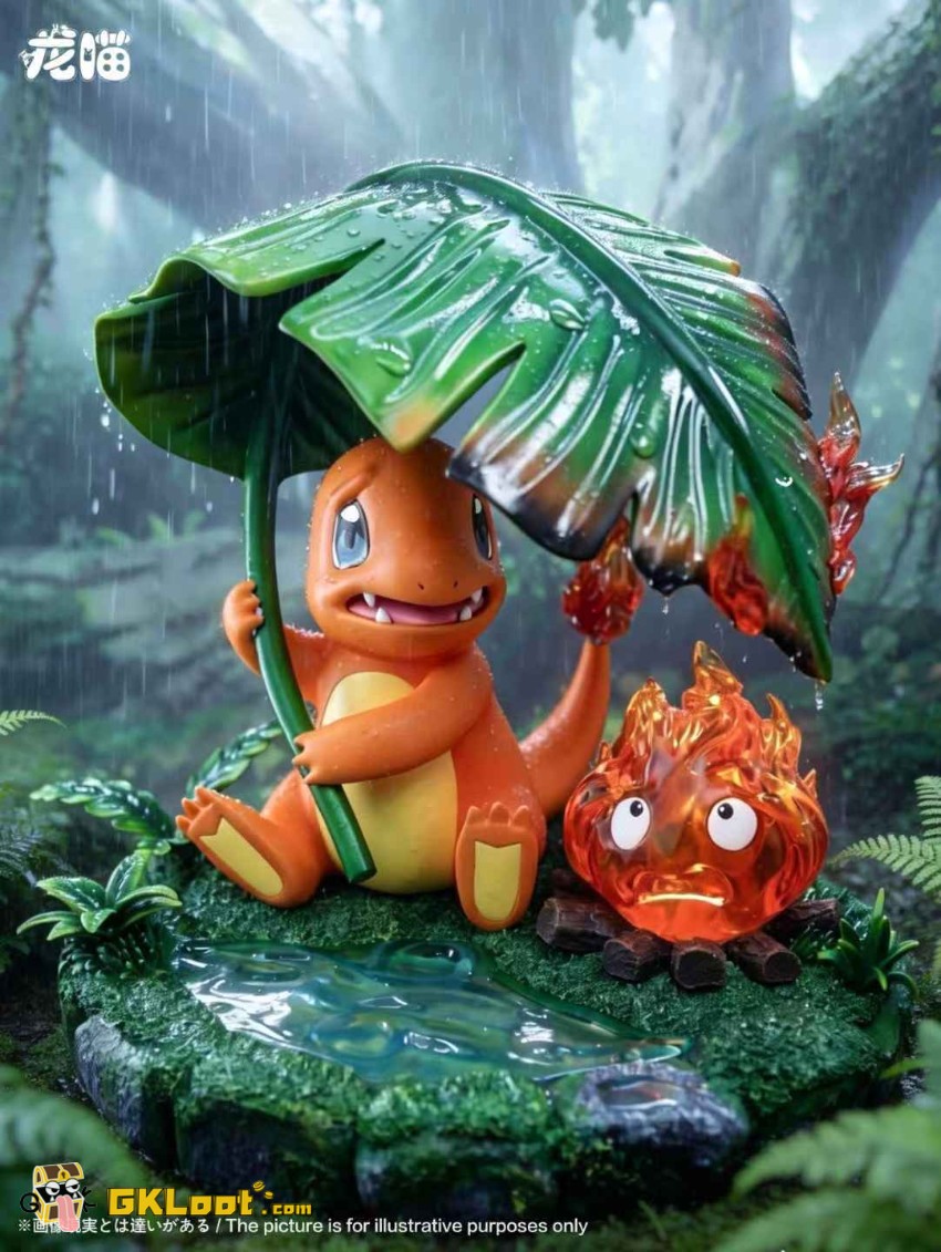 Long Miao Studio Pokémon & Howl's Moving Castle & Calcifer Statue - View 2 Long Miao Studio Pokémon & Howl's Moving Castle & Calcifer Statue - View 2
