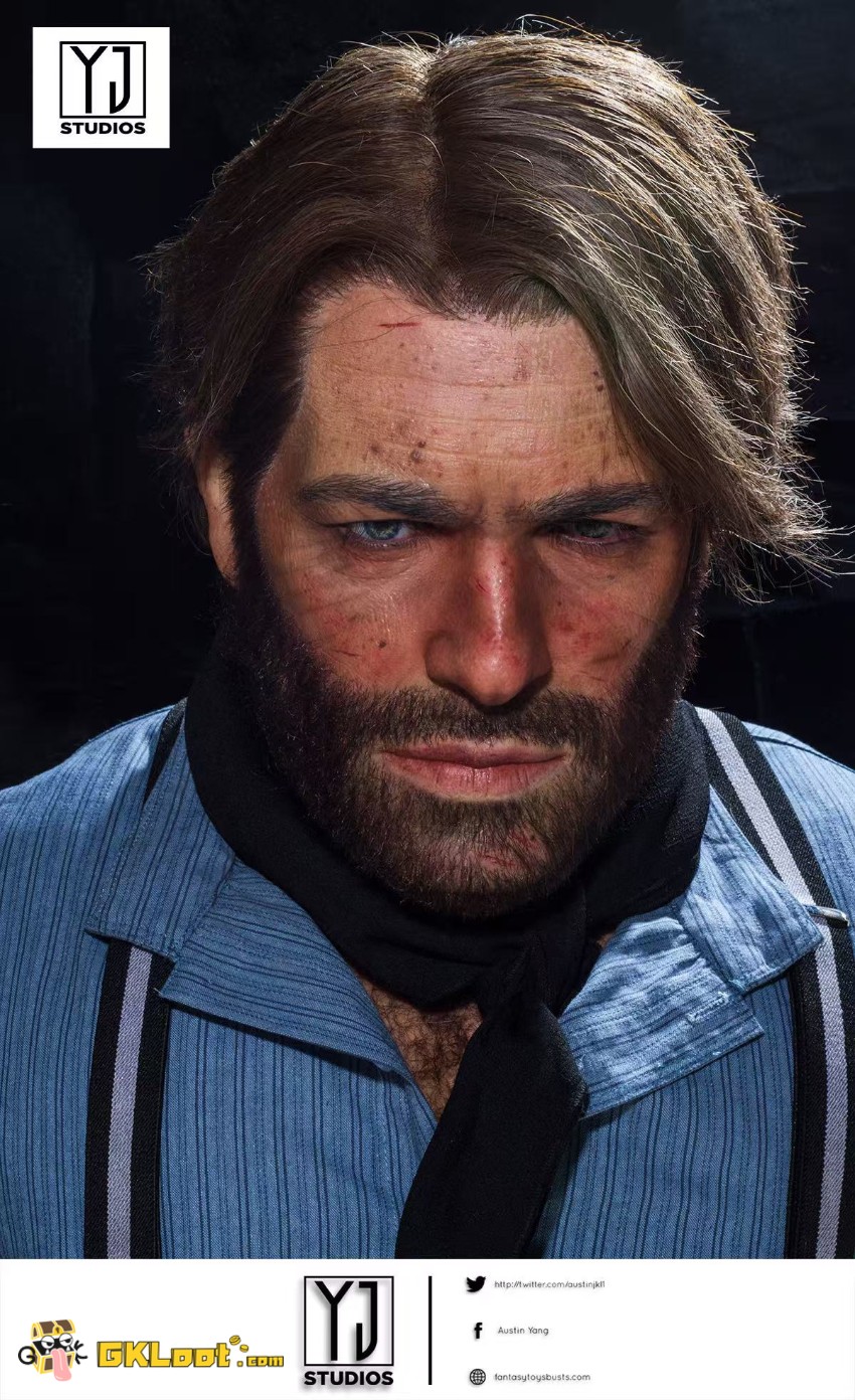 YJ Studio 1/1 Red Dead Redemption Arthur Morgan Bust Statue - View 3 YJ Studio 1/1 Red Dead Redemption Arthur Morgan Bust Statue - View 3