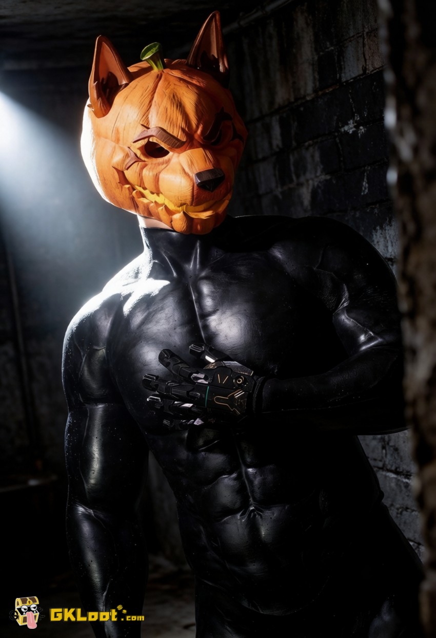 Shibadon Studio Original Pumpkin Head Mask w/ LED - View 4 Shibadon Studio Original Pumpkin Head Mask w/ LED - View 4