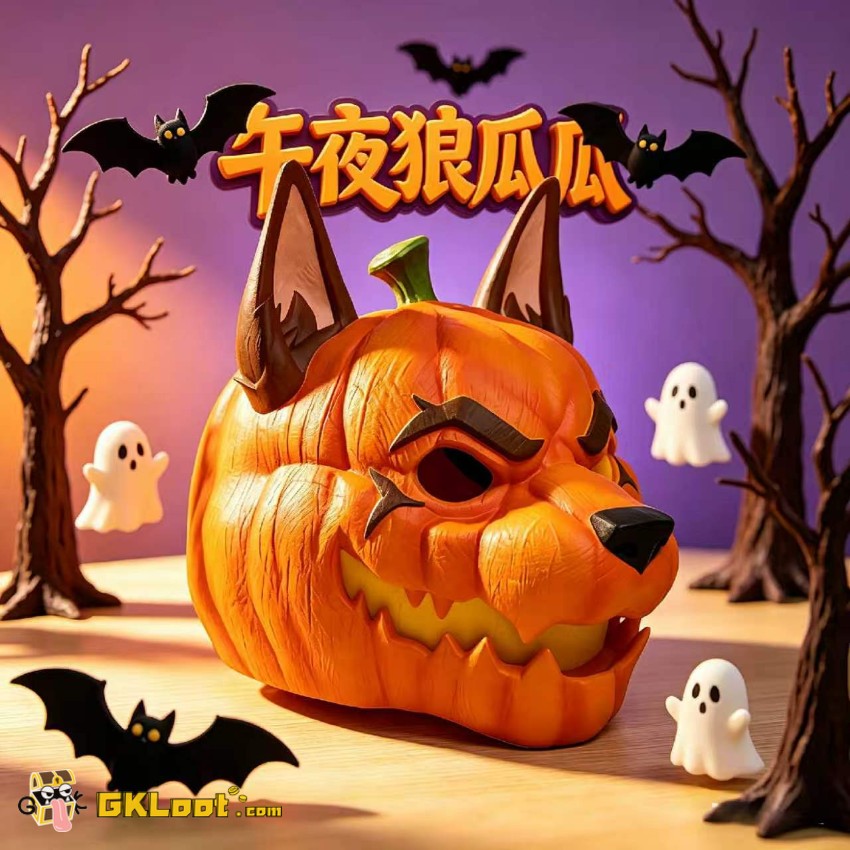 Shibadon Studio Original Pumpkin Head Mask w/ LED - View 2 Shibadon Studio Original Pumpkin Head Mask w/ LED - View 2