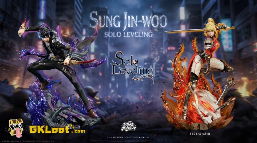Black Panther Studio 1/6 Solo Leveling Sung Jin Woo & Cha Hae-In Statue - View 2 Black Panther Studio 1/6 Solo Leveling Sung Jin Woo & Cha Hae-In Statue - View 2