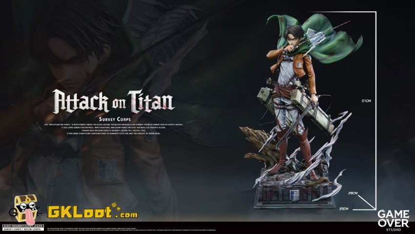 Game Over Studio Attack on Titan Levi Ackerman Statue - View 2 Game Over Studio Attack on Titan Levi Ackerman Statue - View 2