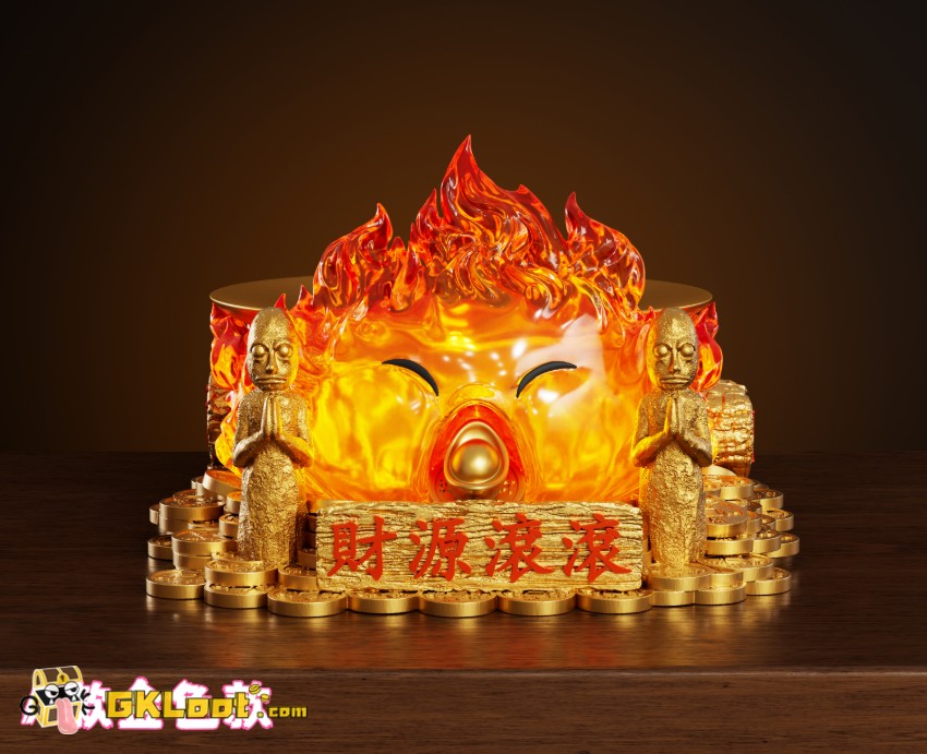 Wawa Studio Howl's Moving Castle Calcifer Statue - View 1 Wawa Studio Howl's Moving Castle Calcifer Statue - View 1