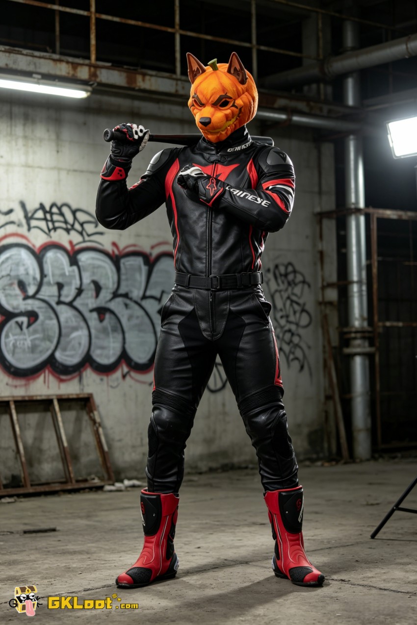Shibadon Studio Original Pumpkin Head Mask w/ LED - View 2 Shibadon Studio Original Pumpkin Head Mask w/ LED - View 2
