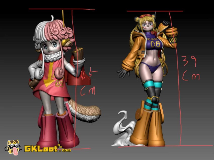 Dragon Tiger Studio One Piece York & Atlas & Lilith Statue - View 2 Dragon Tiger Studio One Piece York & Atlas & Lilith Statue - View 2
