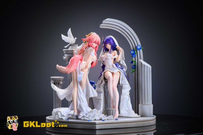 Hakimi Studio 1/6 Genshin Impact Yae Miko & Raiden Shogun Statue - View 3 Hakimi Studio 1/6 Genshin Impact Yae Miko & Raiden Shogun Statue - View 3