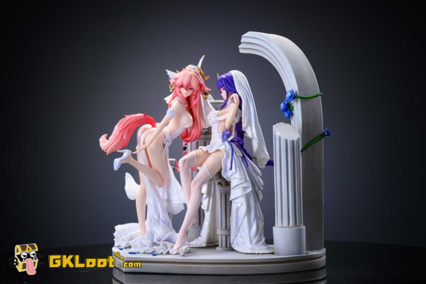 Hakimi Studio 1/6 Genshin Impact Yae Miko & Raiden Shogun Statue - View 4 Hakimi Studio 1/6 Genshin Impact Yae Miko & Raiden Shogun Statue - View 4