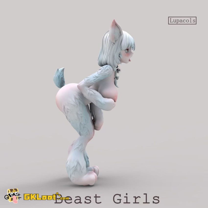 Lupacols Studio Original Pink White Beast Girl - View 9 Lupacols Studio Original Pink White Beast Girl - View 9