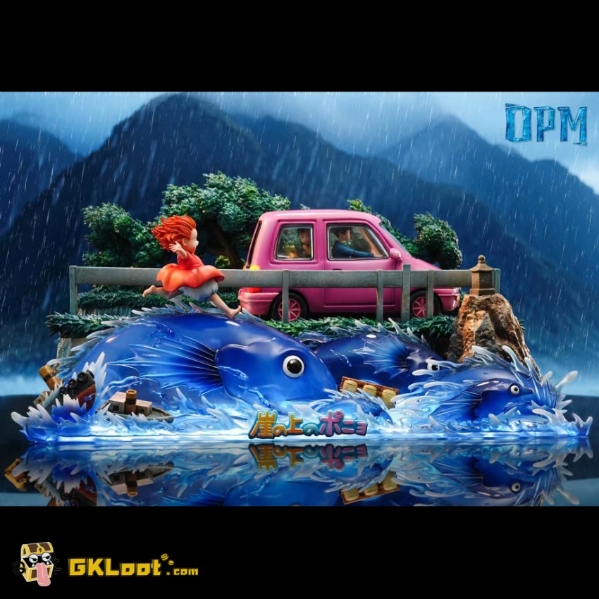 OPM Studio Ponyo on the Cliff by the Sea Ponyo & Sosuke Statue w/ LED - View 1 OPM Studio Ponyo on the Cliff by the Sea Ponyo & Sosuke Statue w/ LED - View 1