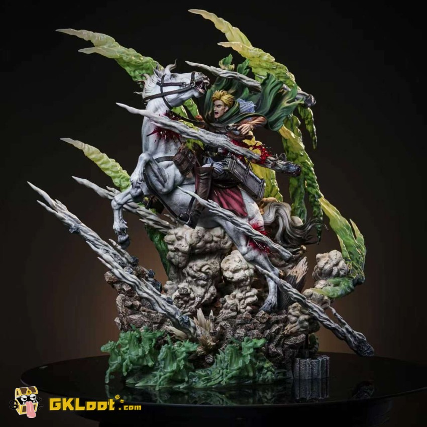 Model Power Studio Attack On Titan Erwin Smith Statue - View 1 Model Power Studio Attack On Titan Erwin Smith Statue - View 1