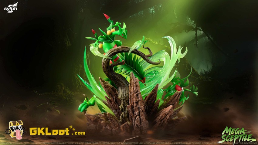 Sylph Studio Pokémon Mega Sceptile Statue - View 4 Sylph Studio Pokémon Mega Sceptile Statue - View 4