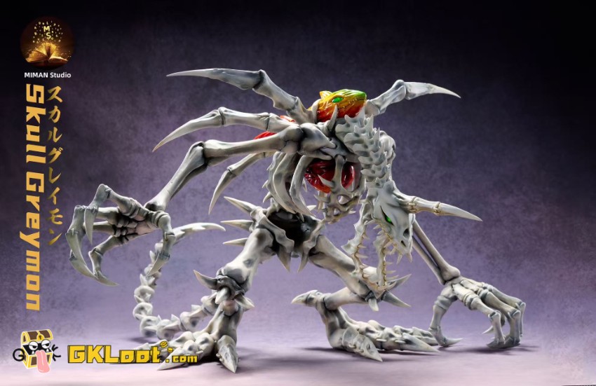 MIMAN Studio Digimon Skull Greymon Statue w/ LED - View 2 MIMAN Studio Digimon Skull Greymon Statue w/ LED - View 2