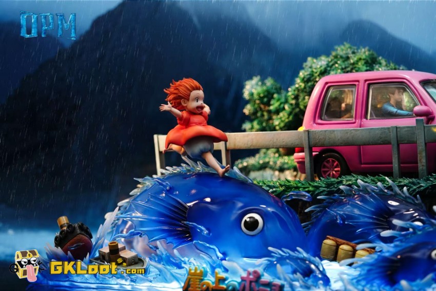 OPM Studio Ponyo on the Cliff by the Sea Ponyo & Sosuke Statue w/ LED - View 6 OPM Studio Ponyo on the Cliff by the Sea Ponyo & Sosuke Statue w/ LED - View 6