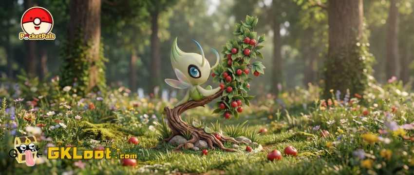 PocketPals Studio Pokémon Celebi Statue - View 2 PocketPals Studio Pokémon Celebi Statue - View 2