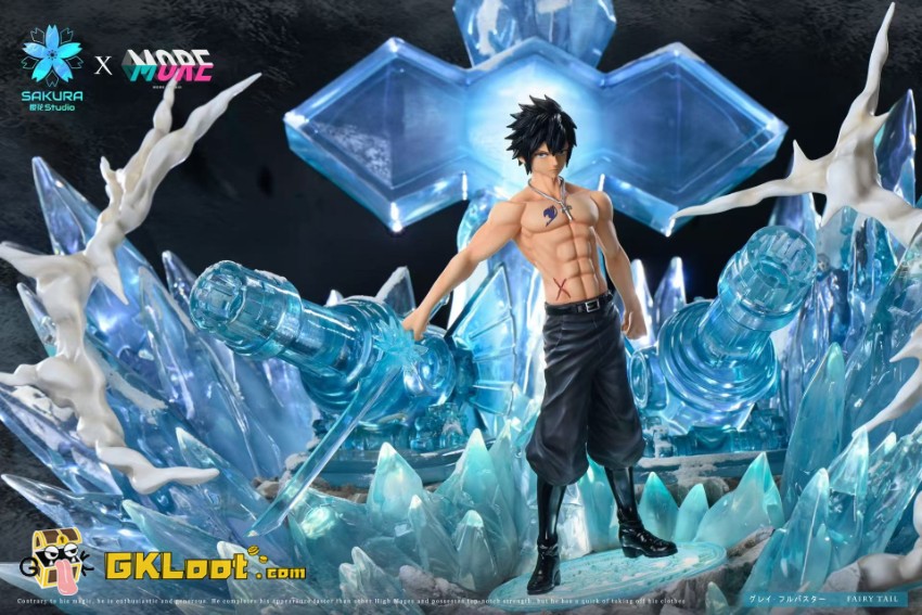 Sakura Studio Fairy Tail Gray Fullbuster Statue w/ LED - View 8 Sakura Studio Fairy Tail Gray Fullbuster Statue w/ LED - View 8