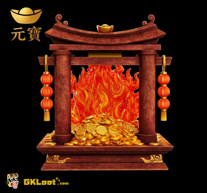 Yuan Bao Studio Howl's Moving Castle Calcifer Statue - View 2 Yuan Bao Studio Howl's Moving Castle Calcifer Statue - View 2