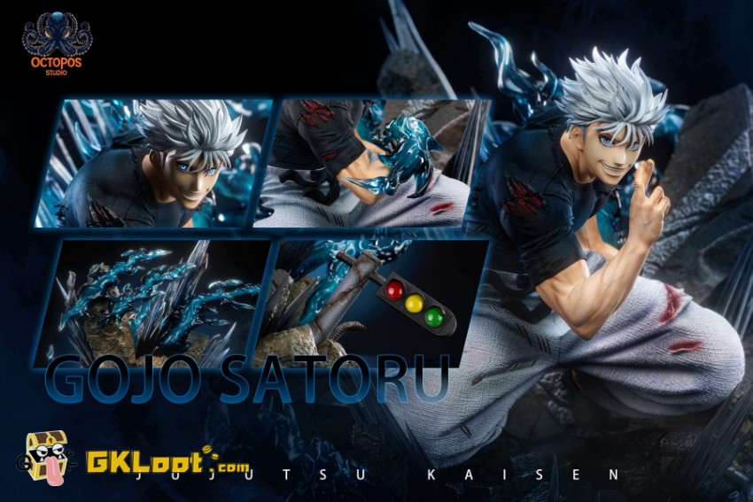 Octopos Studio Jujutsu Kaisen Satoru Gojo Statue w/ LED - View 4 Octopos Studio Jujutsu Kaisen Satoru Gojo Statue w/ LED - View 4