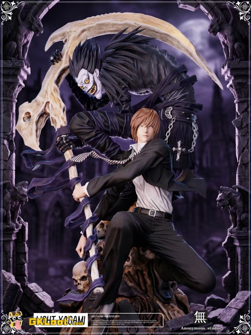 Anonymous Studio Death Note Light Yagami & Ryuk Statue - View 2 Anonymous Studio Death Note Light Yagami & Ryuk Statue - View 2