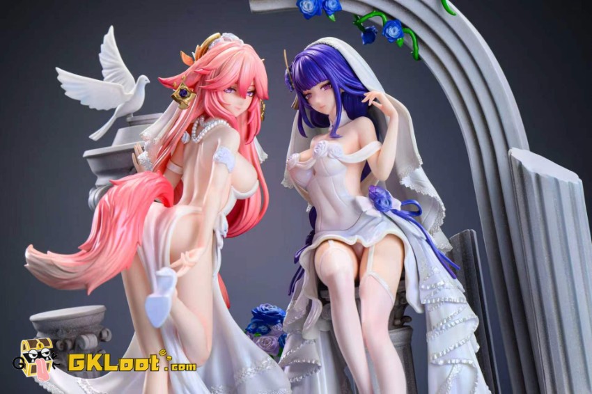 Hakimi Studio 1/6 Genshin Impact Yae Miko & Raiden Shogun Statue - View 7 Hakimi Studio 1/6 Genshin Impact Yae Miko & Raiden Shogun Statue - View 7
