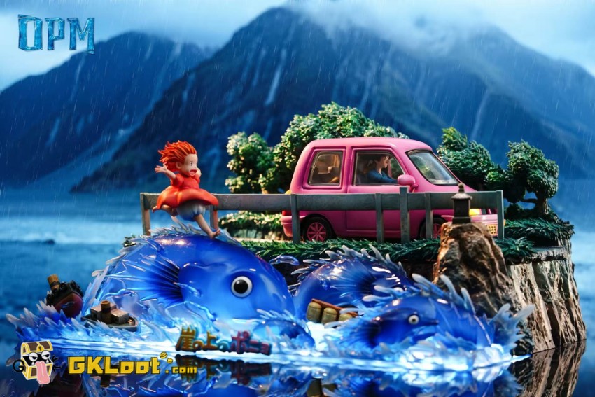 OPM Studio Ponyo on the Cliff by the Sea Ponyo & Sosuke Statue w/ LED - View 3 OPM Studio Ponyo on the Cliff by the Sea Ponyo & Sosuke Statue w/ LED - View 3