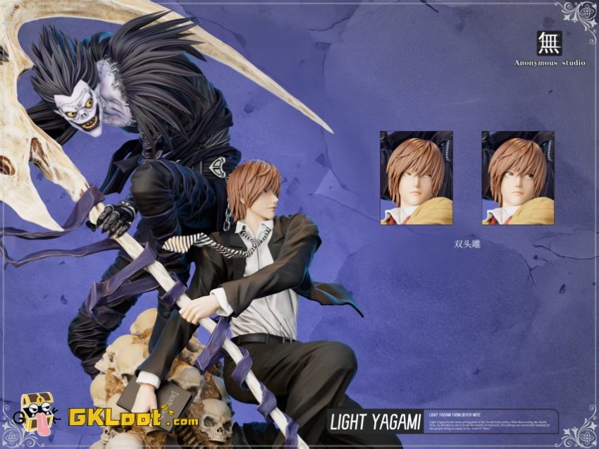Anonymous Studio Death Note Light Yagami & Ryuk Statue - View 4 Anonymous Studio Death Note Light Yagami & Ryuk Statue - View 4