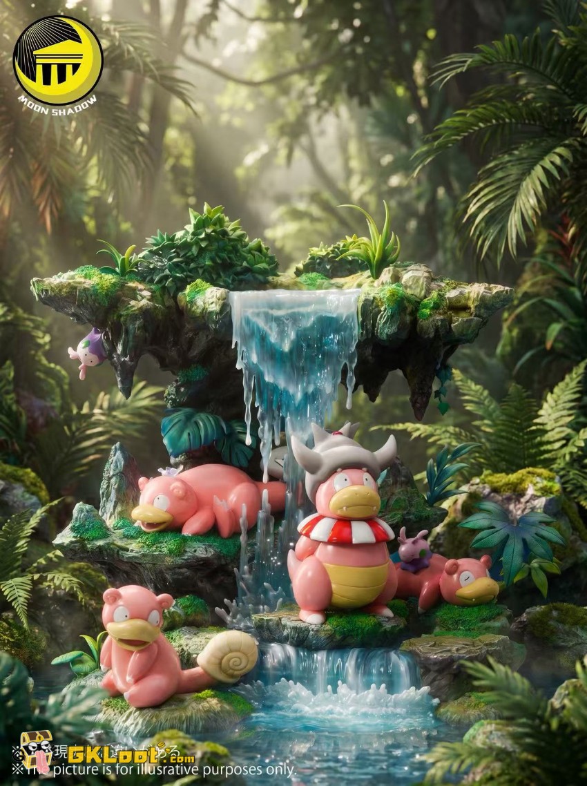 Moon Shadow Studio Pokémon Slowpoke Family Statue - View 2 Moon Shadow Studio Pokémon Slowpoke Family Statue - View 2
