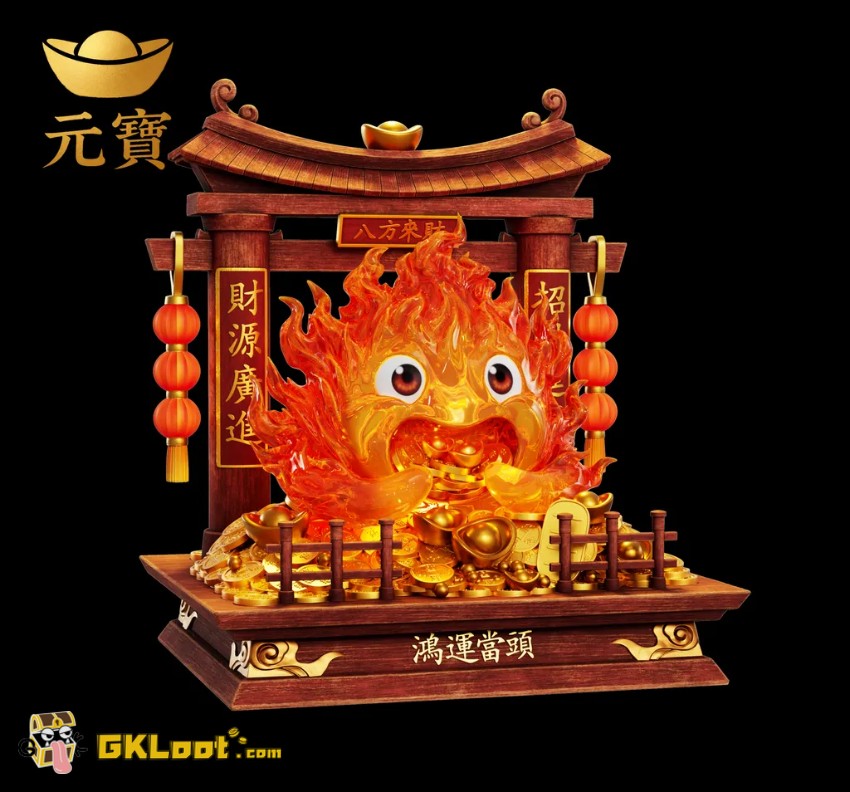 Yuan Bao Studio Howl's Moving Castle Calcifer Statue - View 4 Yuan Bao Studio Howl's Moving Castle Calcifer Statue - View 4