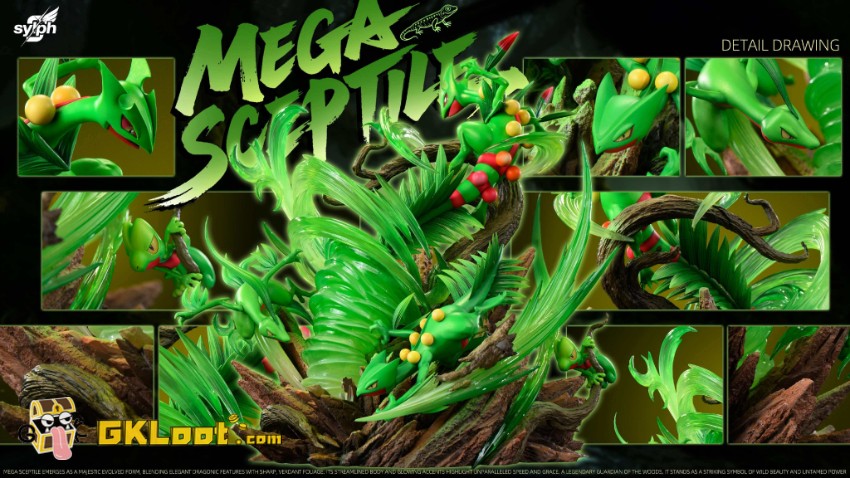 Sylph Studio Pokémon Mega Sceptile Statue - View 2 Sylph Studio Pokémon Mega Sceptile Statue - View 2