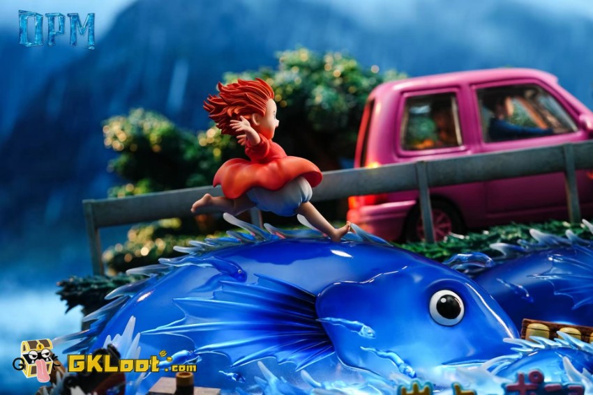 OPM Studio Ponyo on the Cliff by the Sea Ponyo & Sosuke Statue w/ LED - View 8 OPM Studio Ponyo on the Cliff by the Sea Ponyo & Sosuke Statue w/ LED - View 8