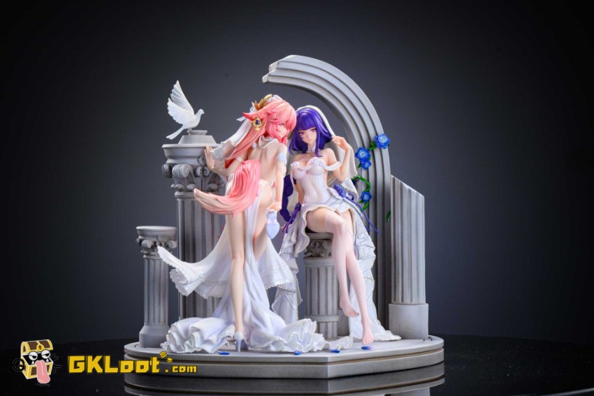 Hakimi Studio 1/6 Genshin Impact Yae Miko & Raiden Shogun Statue - View 1 Hakimi Studio 1/6 Genshin Impact Yae Miko & Raiden Shogun Statue - View 1