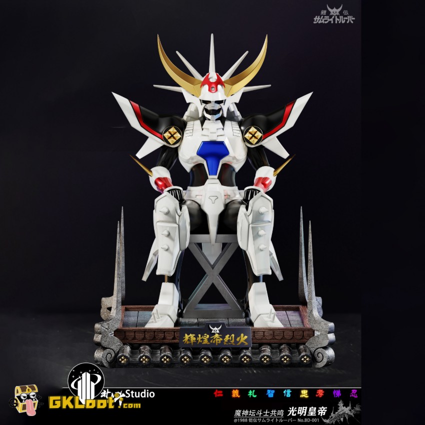 BeiDou Studio 1/6 Ronin Warriors Seiji Date & White Armor & Black Blaze Statue - View 1 BeiDou Studio 1/6 Ronin Warriors Seiji Date & White Armor & Black Blaze Statue - View 1