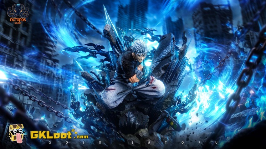 Octopos Studio Jujutsu Kaisen Satoru Gojo Statue w/ LED - View 2 Octopos Studio Jujutsu Kaisen Satoru Gojo Statue w/ LED - View 2