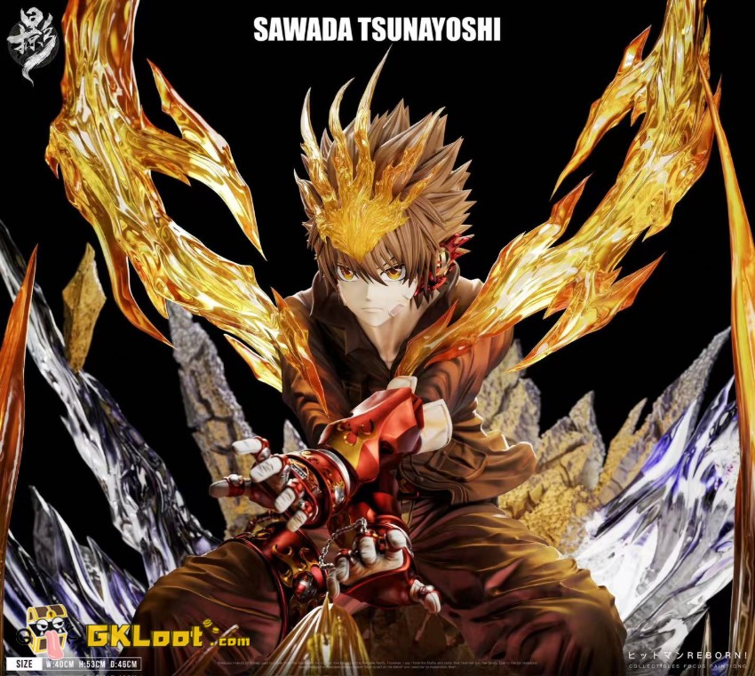 Lue Ying Studio Katekyo Hitman Reborn Tsunayoshi Sawada Statue w/ LED - View 8 Lue Ying Studio Katekyo Hitman Reborn Tsunayoshi Sawada Statue w/ LED - View 8